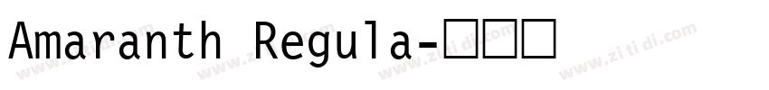 Amaranth Regula字体转换